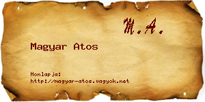 Magyar Atos névjegykártya